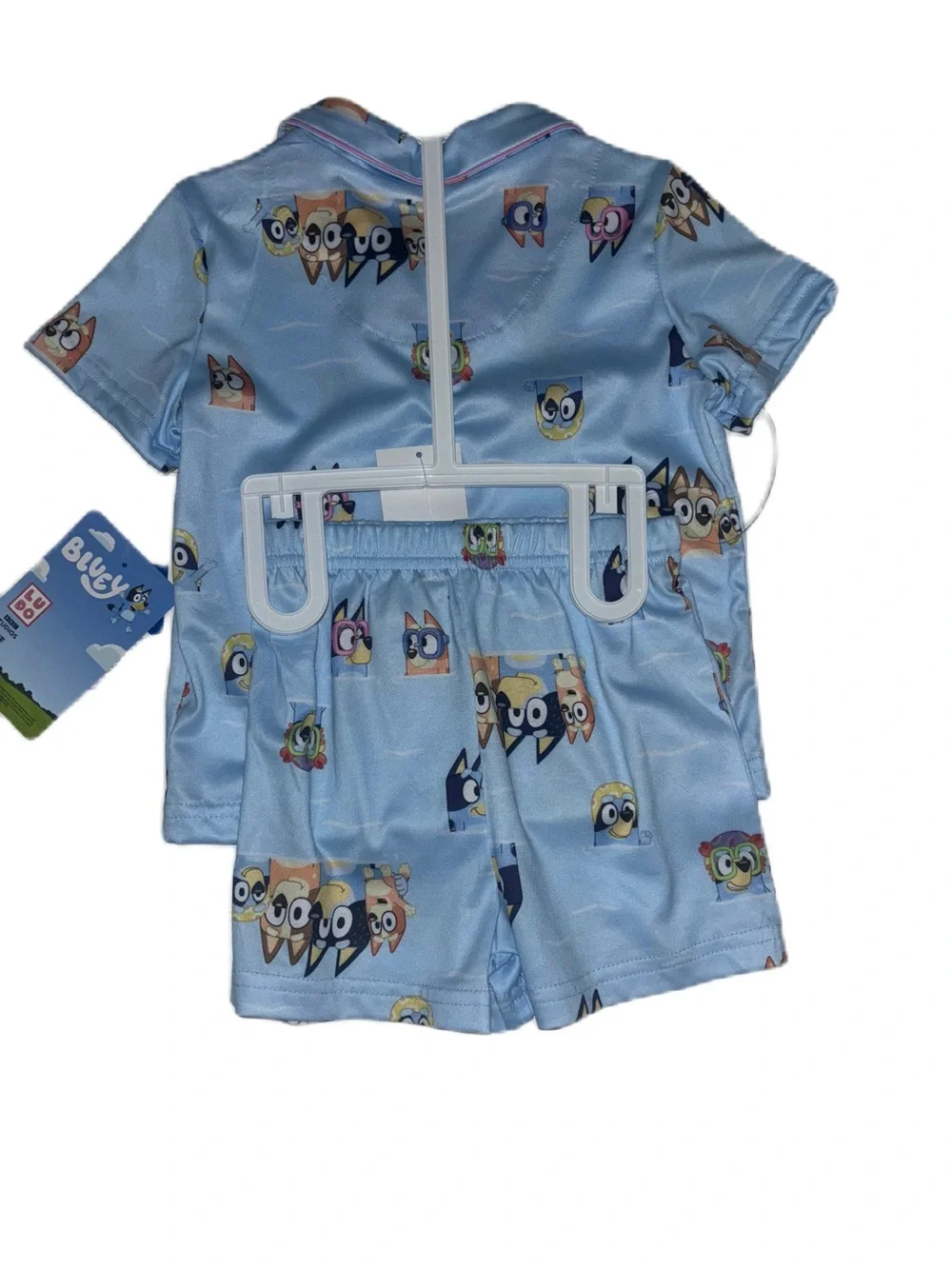 Blue 'Bluey' Short Sleeve Kids Pajama Set Toddler Girls 2T 3T